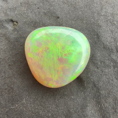 2.03cts Affordable Crystal Opal With A Green Play Of Color, From Lightning Ridge Australia