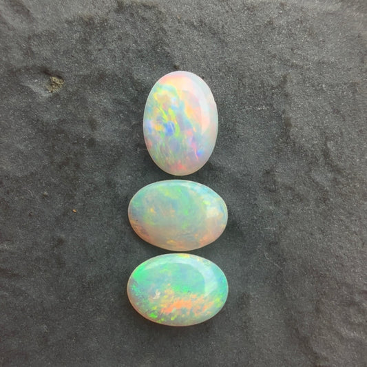 6mm x 4mm Crystal Opal Bundle With Red Pink Multicolor Play Of Color, From Lightning Ridge Australia