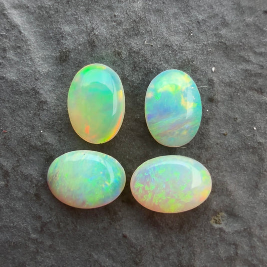6mm x 4mm Crystal Opal Bundle With Green Yellow Gold Play Of Color, From Lightning Ridge Australia