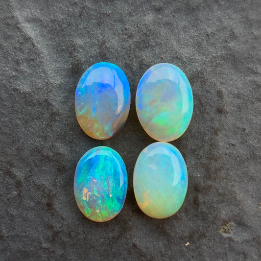 6mm x 4mm Crystal Opal Bundle With Green Blue Play Of Color, From Lightning Ridge Australia