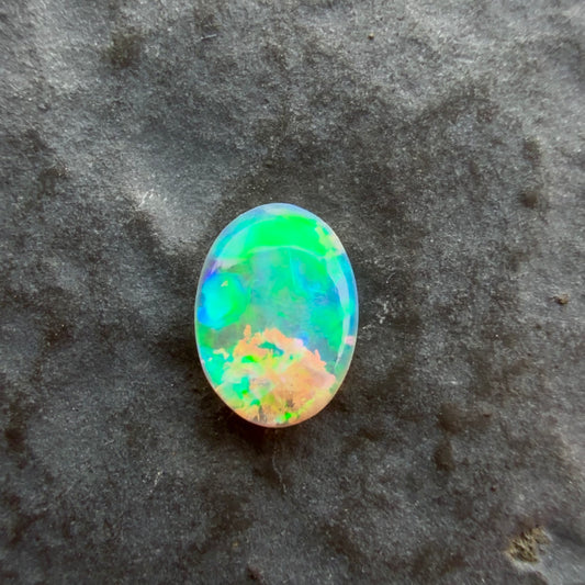 6mm x 4mm Vivid Gem Crystal Opal With Green Blue Play Of Color, From Lightning Ridge Australia