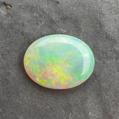 1ct Affordable Crystal Opal With A Green Yellow Gold Play Of Color, From Lightning Ridge Australia