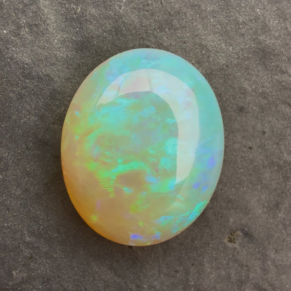 3.92cts Affordable Crystal Opal With A Green Blue Play Of Color, From Lightning Ridge Australia