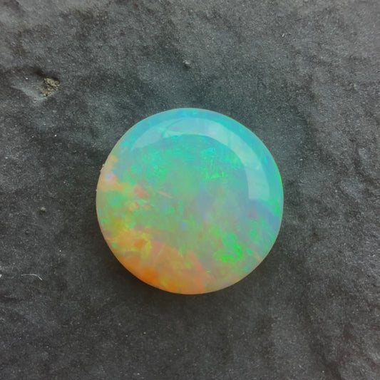 10mm Round Affordable Crystal Opal With Green Blue Play Of Color, From Lightning Ridge Australia
