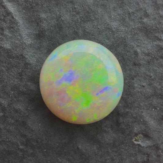 10mm Round Affordable Crystal Opal With Green, Yellow, Gold Play Of Color, From Lightning Ridge Australia