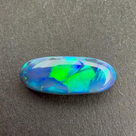 1.78cts Gem Black Opal With Blue Green Play Of Color, From Lightning Ridge Australia