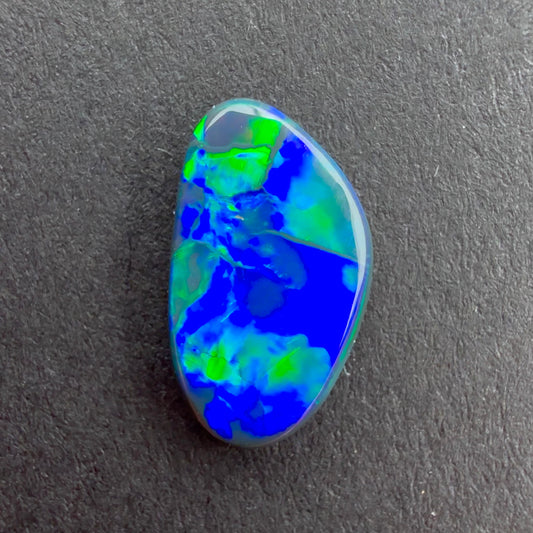 1.12cts Gem Black Opal With Blue Green Play Of Color, From Lightning Ridge Australia