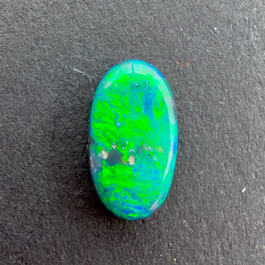 0.79cts Gem Black Opal With A Vivid Blue Green Play Of Color, From Lightning Ridge Australia