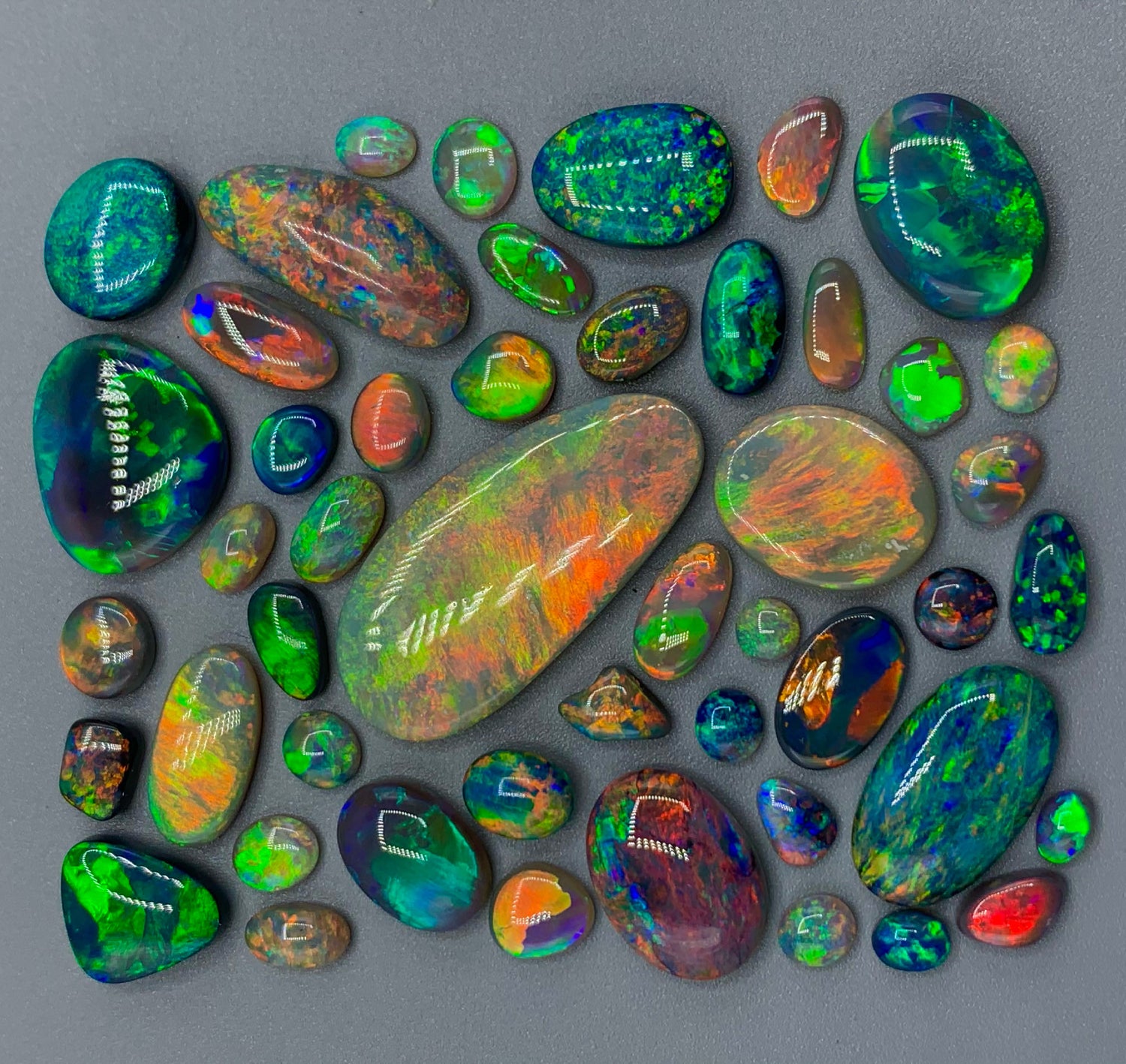 No two opals are the same with and endless variation of color pallets, patterns and shapes your stone is out there and we want to help you find it.