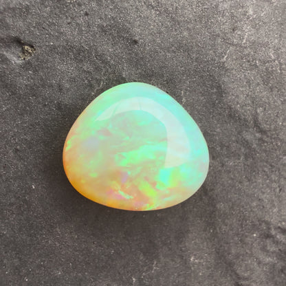 2.14ct Crystal Opal With A Green Blue Play Of Color, From Lightning Ridge Australia