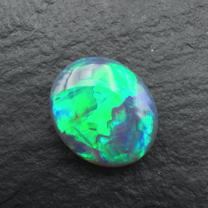 1.14 Gem Dark Opal With vivid Play Of Color And A Very Unique Pattern