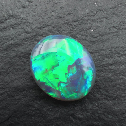 1.14 Gem Dark Opal With vivid Play Of Color And A Very Unique Pattern