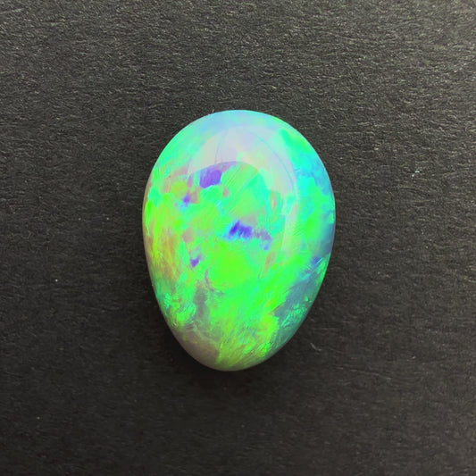 2.69cts Crystal Opal With A Green Blue Play Of Color, From Lightning Ridge Australia