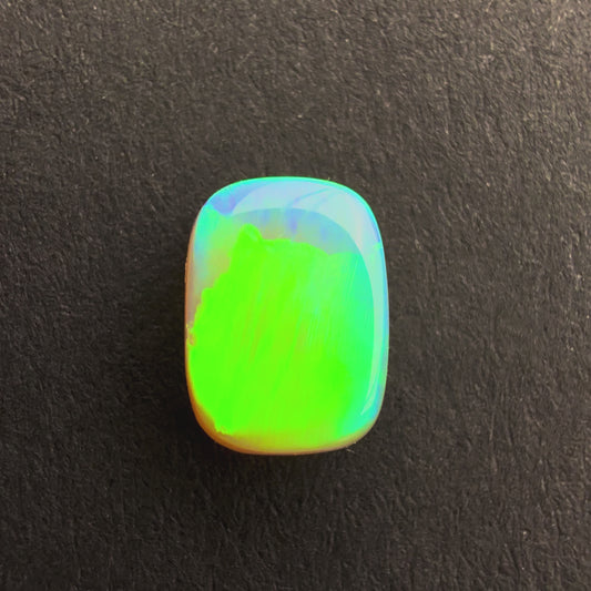 0.49cts Top Gem Dark Crystal Opal With A Green Blue Play Of Color, From Lightning Ridge Australia