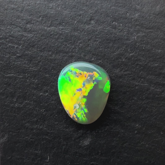 0.82ct Crystal Opal With A Green, Yellow, Gold Play Of Color, From Lightning Ridge Australia