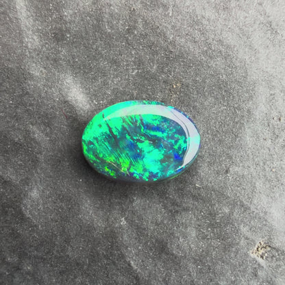 0.46cts Affordable Black Opal With A Green Blue Play Of Color, From Lightning Ridge Australia