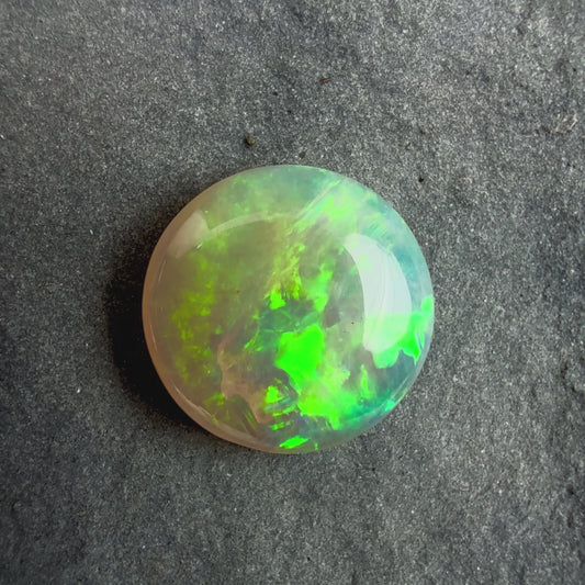 2cts Affordable Crystal Opal With A Beautiful Green Orange Pattern