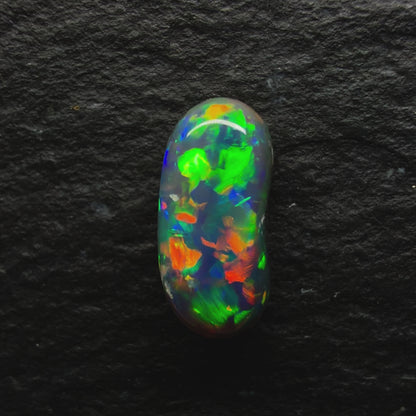 1.08ct Top Gem Black Opal, This Stone Has All The Colors, With A Lovely Blocky Pattern And Lots Of Depth