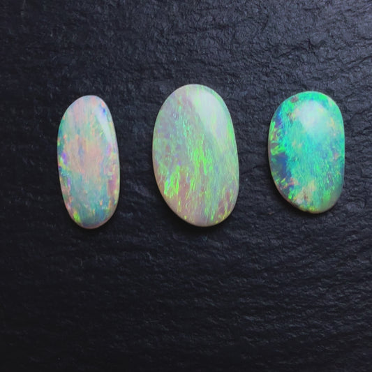 BUNDLE (price for parcel) larger Crystal Opals With minty Greens And Small Flash Pattern