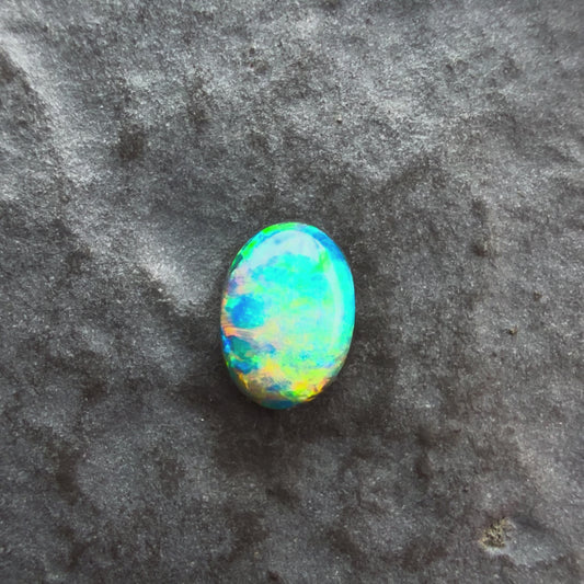 6mm x 4mm top Quality Black Opal With Blue Green Multicolor Play Of Color, From Lightning Ridge Australia