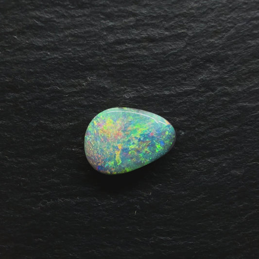Lovely Freeform Black Opal With Small Flash Pattern And a Multi-Color Palette