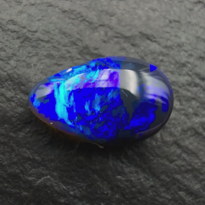 0.71ct Affordable Black Opal Showing An Array Of Blues