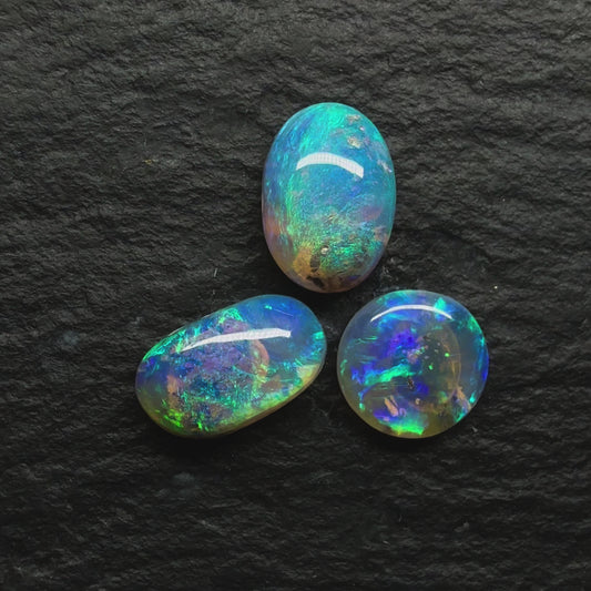 BUNDLE (price for parcel) Small Crystal opals, With Minty Blues And Greens