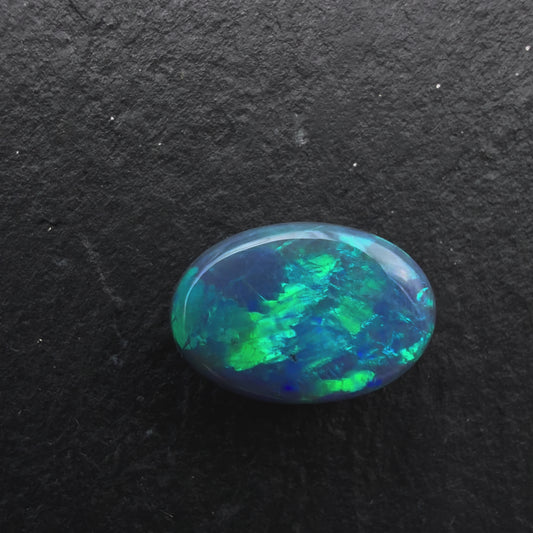 1.4cts Affordable Black Opal With A Green Blue Pattern