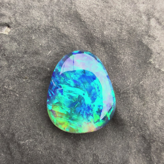 0.74cts Affordable Black Opal With A Blue Green Palette