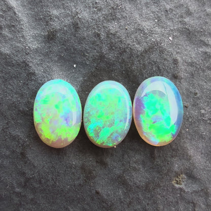 6mm x 4mm Crystal Opal Bundle With Green Blue Play Of Color, From Lightning Ridge Australia
