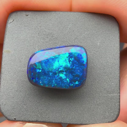 2.66cts Black Opal with a Dark Blue Green Play Of Color, From Lightning Ridge Australia
