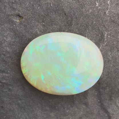 2.7cts Affordable Crystal Opal With A Green Blue Play Of Color, From Lightning Ridge Australia