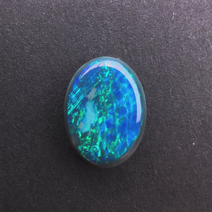 2.16cts Affordable Black Opal With A Directional Blue Green Play Of Color, From Lightning Ridge Australia