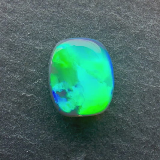 1.12cts Black Opal With A Green Blue Play Of Color, From Lightning Ridge Australia