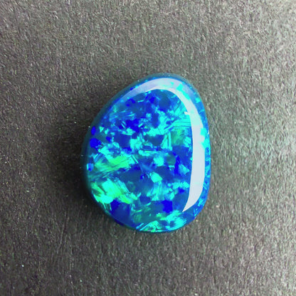 1.94cts Top Gem Black Opal With A Green Blue Play Of Color, From Lightning Ridge Australia