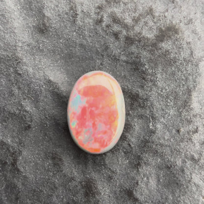 0.36cts Small Gem Dark Opal With A Vivid Red Pink Multicolor Play Of Color, From Lightning Ridge Australia