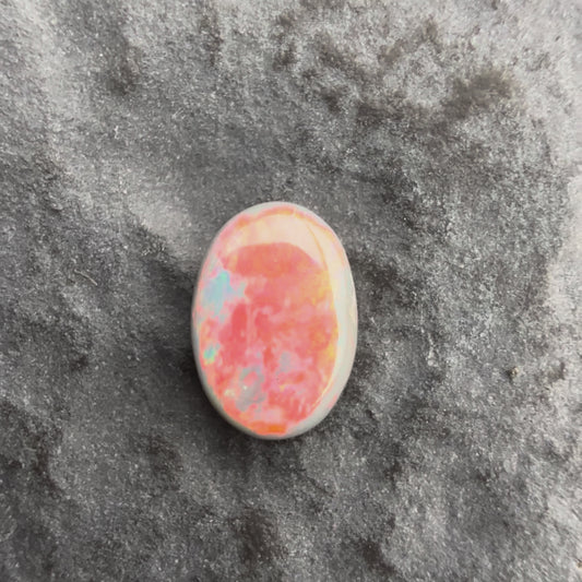 0.36cts Small Gem Dark Opal With A Vivid Red Pink Multicolor Play Of Color, From Lightning Ridge Australia