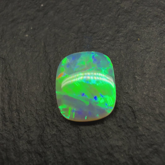 0.83ct Cushion Cut Crystal Opal With A Blocky Pattern And A Multi Color Palette