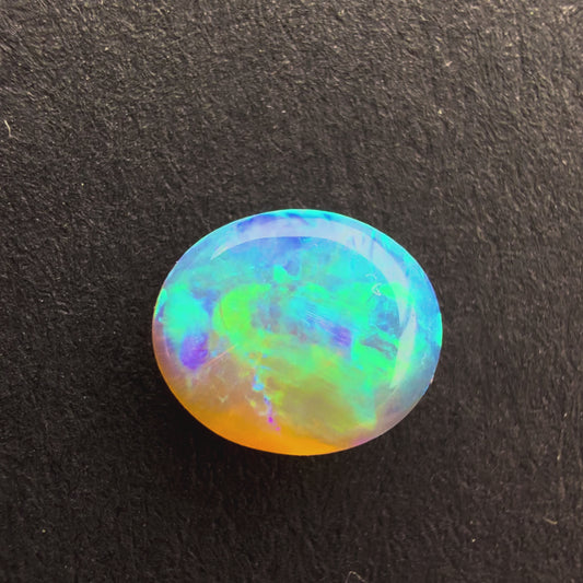0.47cts Top Gem Crystal Opal With A Green Blue Play Of Color, From Lightning Ridge Australia