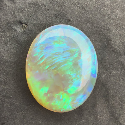 3.3cts Crystal Opal With A Green Blue Play Of Color, From Lightning Ridge Australia