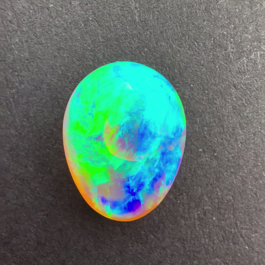 2.34cts World Class Gem Crystal Opal With A Beautiful Blue Green Play Of Color, From Lightning Ridge Australia