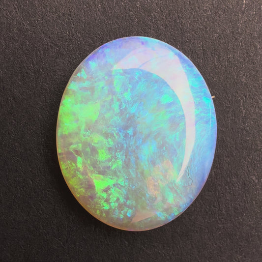 3.37cts Affordable Crystal Opal With A Blue Green Play Of Color, From Lightning Ridge Australia