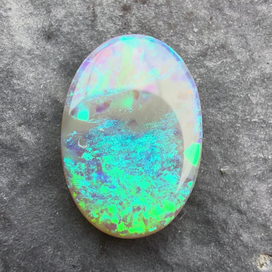 1.5cts Affordable Dark Opal With A Green, Blue Play Of Color, From Lightning Ridge Australia