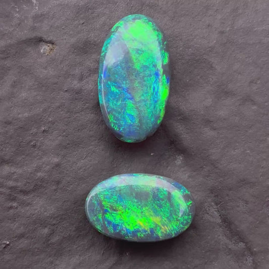 2.21ct Black Opal Parcel With A Green, Blue Play Of Color, From Lightning Ridge Australia