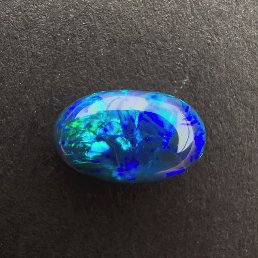 1.22cts Black Opal With A Blue and Green Play Of Color, From Lightning Ridge Australia
