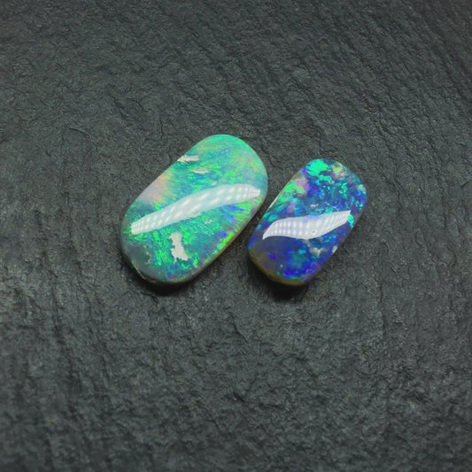 BUNDLE (price for parcel) Two Affordable Tabular Opals With Mossy Patterns