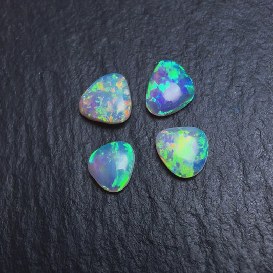 BUNDLE (price for parcel) Soft Triangular Crystal Opals With Minty Blues And Greens And Good Depth