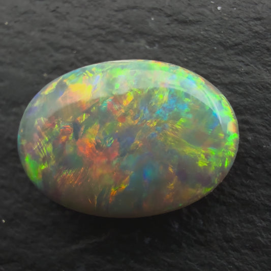 1.94cts Gem Dark Opal With A Beautiful Red Pink Multicolor Pattern