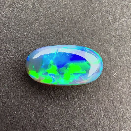 0.94cts Gem Black Opal With Blue Green Play Of Color, From Lightning Ridge Australia