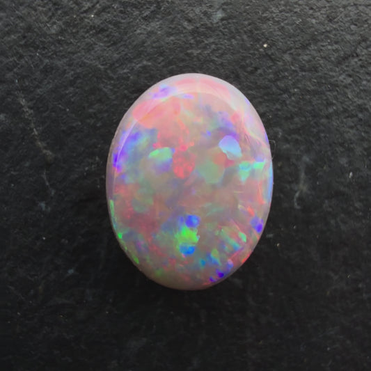 0.92cts Affordable Gem Dark Opal With A Red Pink Multicolor Pattern
